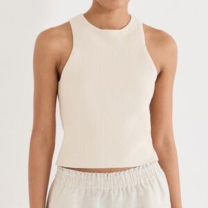 reformation hudson ribbed sweater tank || birch